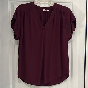 Gap Women's V-Neck Plum Top
